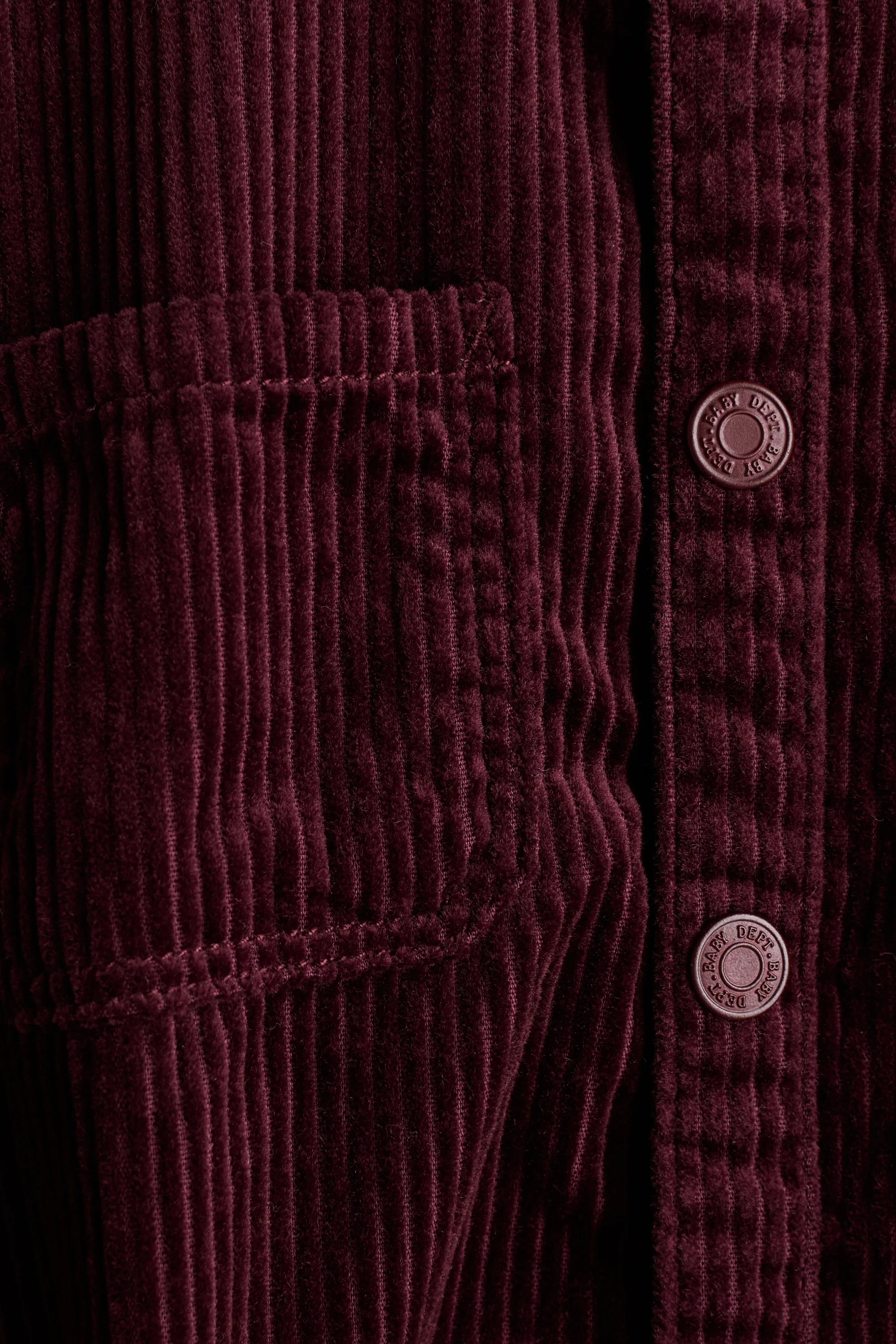 Chemise en velours de coton côtelé - Rouge foncé