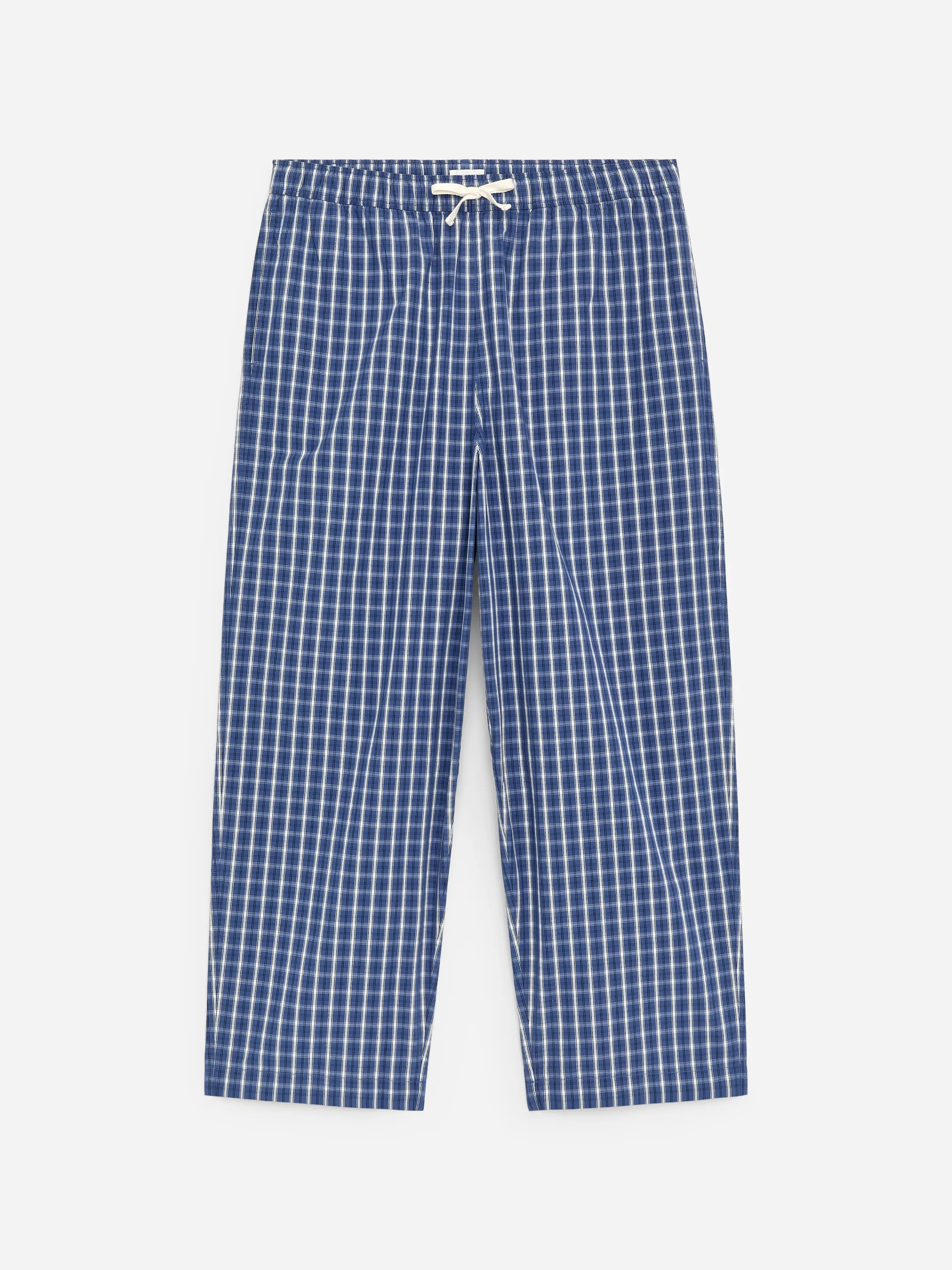 Pantalon de pyjama large - Bleu/Carreaux