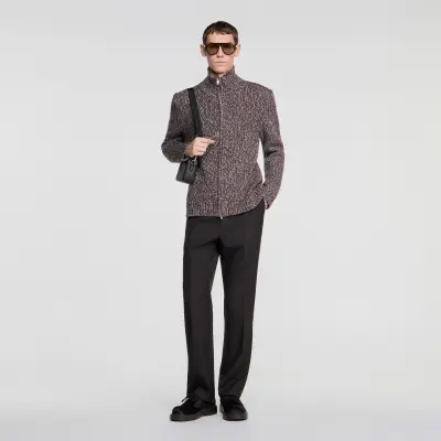 Cardigan en laine zippé