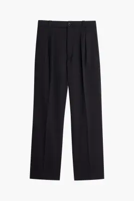 Pantalon French Military - Gabardine de laine Noir — photo 1