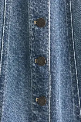 Robe à boutons en denim - Bleu denim clair — photo 3