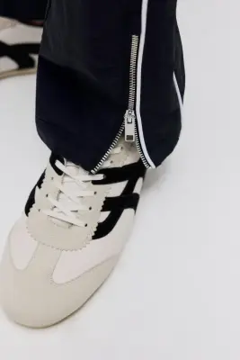 Tapered track pants - Bleu marine — photo 3