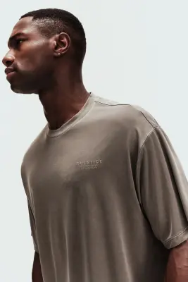 T-shirt de sport boxy Loose Fit DryMove™ - Gris/Solstice — photo 3