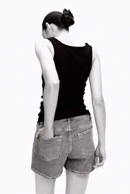 MAMA Short en denim - Bleu denim — photo 2