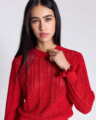 Pull Annabelle rouge — photo 2