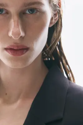 Blazer à fermeture croisée - Marron foncé — photo 3