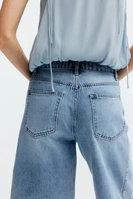 Short Bermuda en denim - Bleu denim clair — photo 4