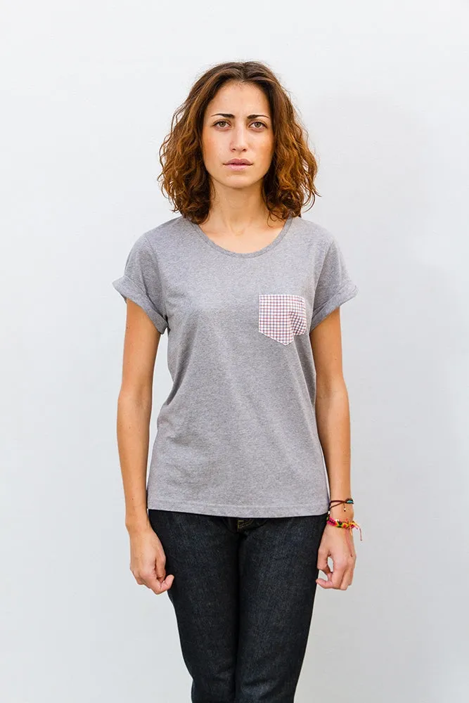 T-shirt femme Bamako gris – Mamamushi Studio