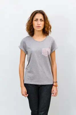 T-shirt femme Bamako gris – Mamamushi Studio — photo 1