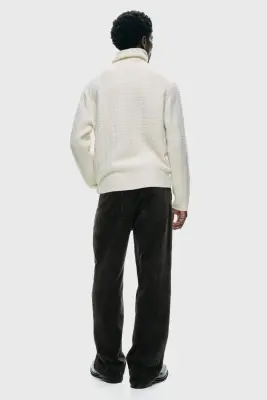 Pull col roulé Regular Fit - Crème — photo 4