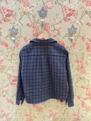 Nouveau ! POMANDÈRE Chemise À Carreaux 9279 Bleu Marine — photo 2