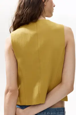 Gilet sans manches - Jaune — photo 1