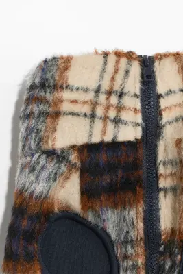 Manteau pour chien en tissu Teddy bear - Beige clair/carreaux — photo 3