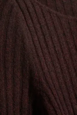 Knitted ribbed sweater - Rouge foncé — photo 4