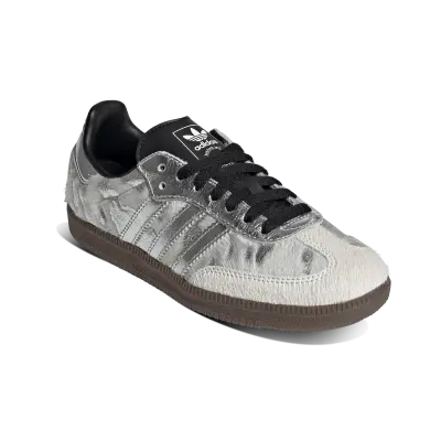 Adidas Samba OG Cream Pony Hair Silver Metallic Black — photo 2