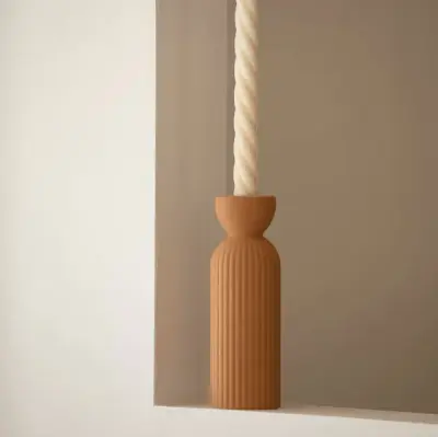 Grand bougeoir/vase Lus -  terracotta — photo 2