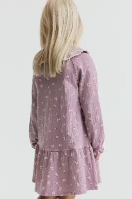 Robe froissée - Lilas/fleuri — photo 3