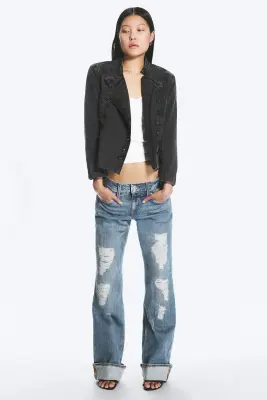 Veste croisée - Noir délavé — photo 1