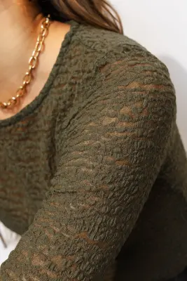 T-shirt en dentelle Femme — photo 5
