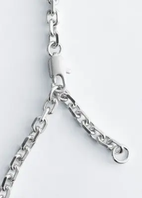Collier chaîne avec détail torsadé - Argenté — photo 2