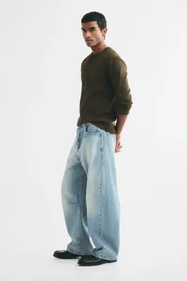 Baggy Barrel Jeans - Bleu denim clair — photo 3