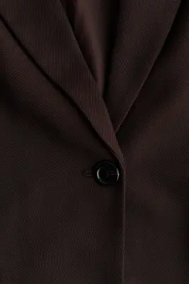Blazer à manches froncées - Marron foncé — photo 5