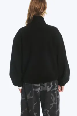 Veste zippée molletonnée - Noir — photo 3