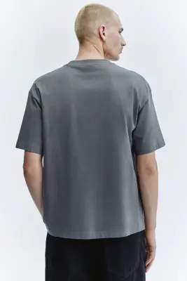 T-shirt Relaxed Fit - Gris foncé — photo 2