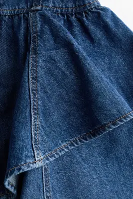 Robe en denim avec jupe évasée - Bleu denim — photo 3