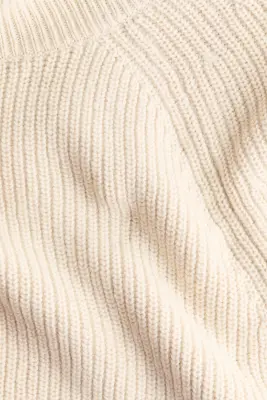Cape en maille avec col cheminée - Beige clair — photo 5
