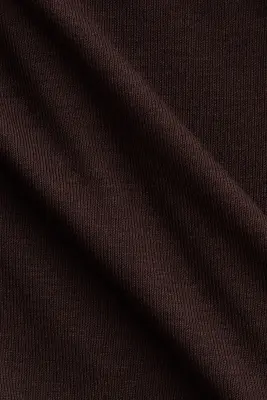 Top asymétrique à effet drapé - Marron foncé — photo 3