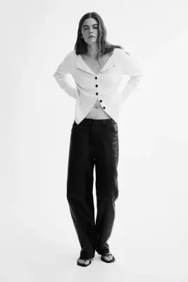 Gilet ajusté - Crème — photo 1