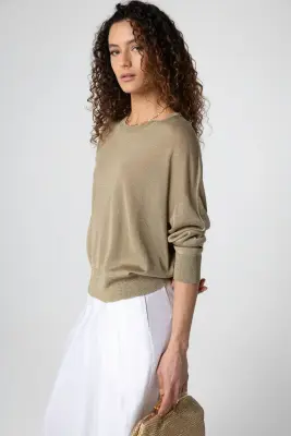 Pull en acetate, fibre métallisée et polyamide — photo 4