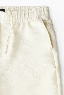 Short gaufré Relaxed Fit - Blanc — photo 5