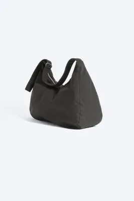 Sac demi-lune à bandoulière - Noir — photo 2