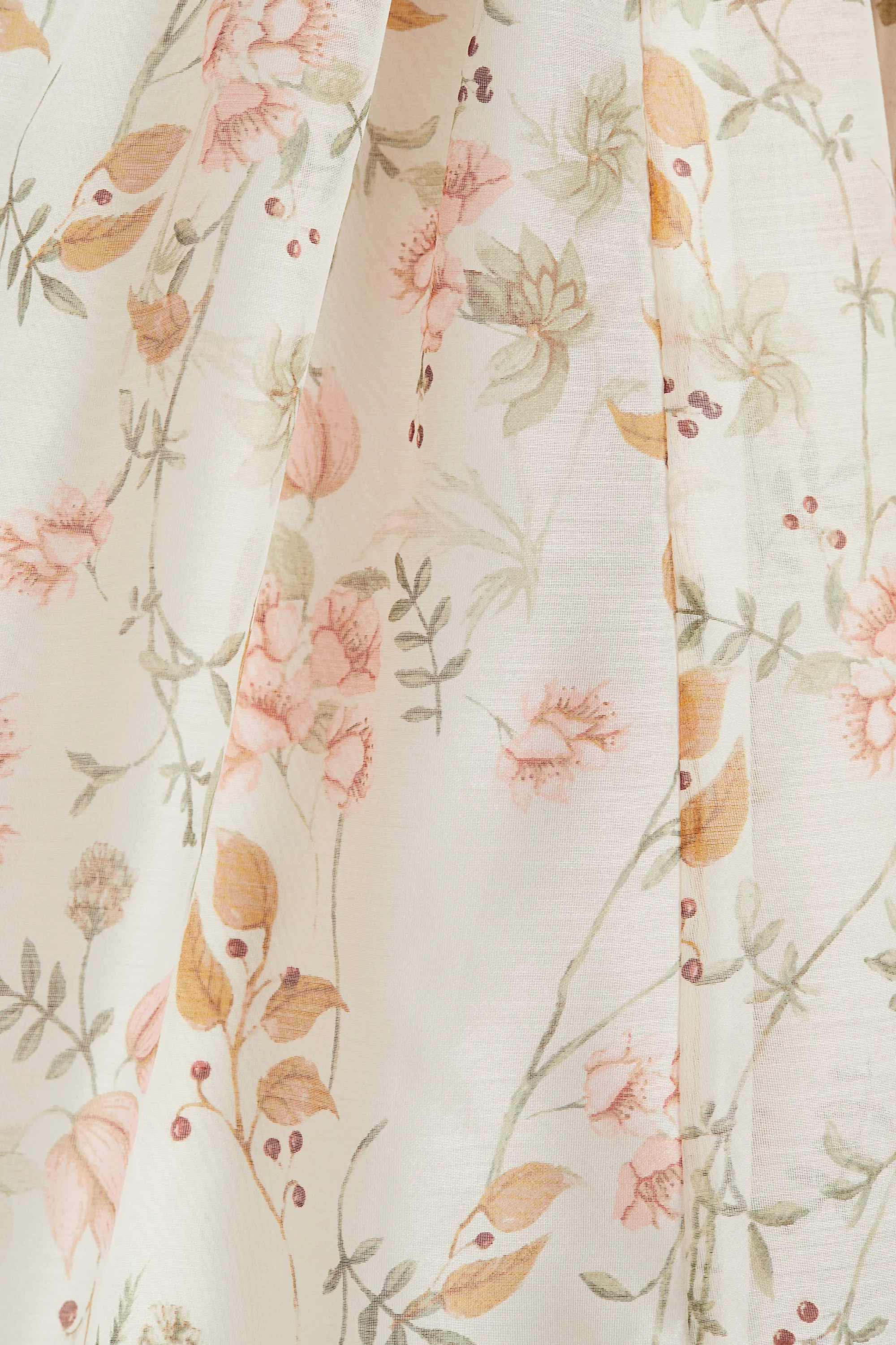 Robe à manches papillon - Crème/fleuri