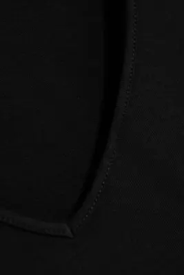 Top slim en jersey à col en V - Noir — photo 2
