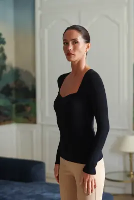 Dylan Knit Top - Black — photo 2