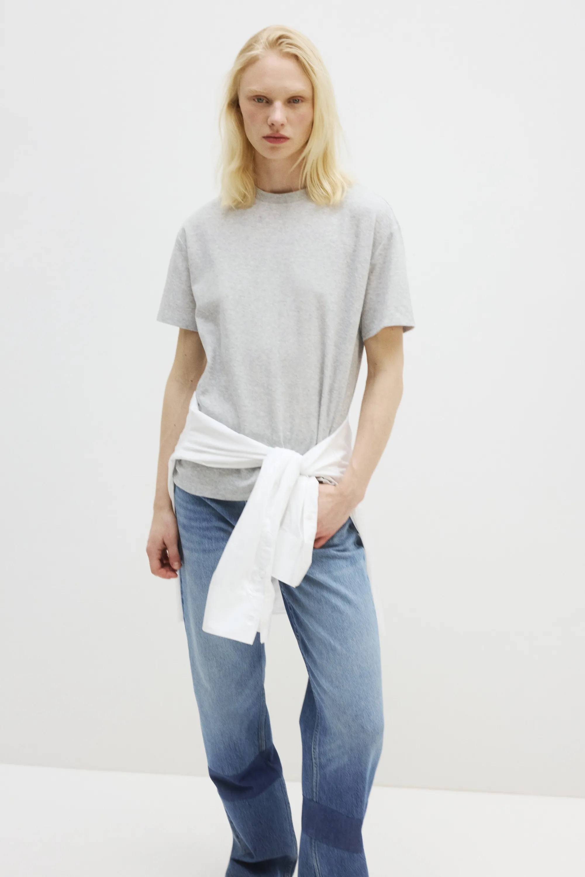 T-shirt Cooling Relaxed Fit - Gris chiné