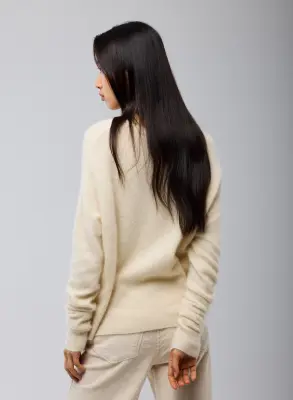 Pull Milk Col Rond Manches Longues en Raccoon/ Polyamide — photo 4