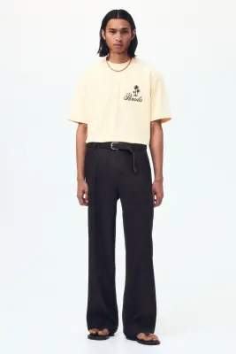T-shirt imprimé Relaxed Fit en coton - Jaune clair/Paradis — photo 1