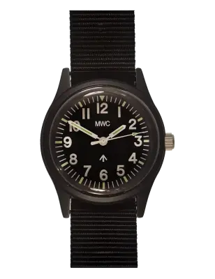 MWC MATT BLACK 1960's 70s PATTERN EUROPEAN MILITARY WATCH — photo 1