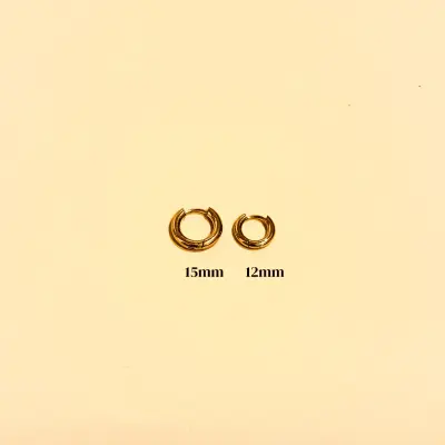 Boucles d’oreilles Tube Doré - 2 tailles disponibles — photo 1