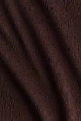 Robe T-shirt en coton - Marron foncé — photo 5