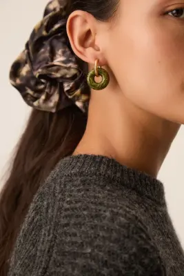 Boucles D'Oreilles Madou Algue — photo 1