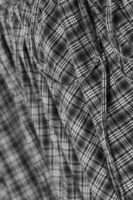 Mini-jupe à cordon - Noir/Gris à carreaux — photo 5