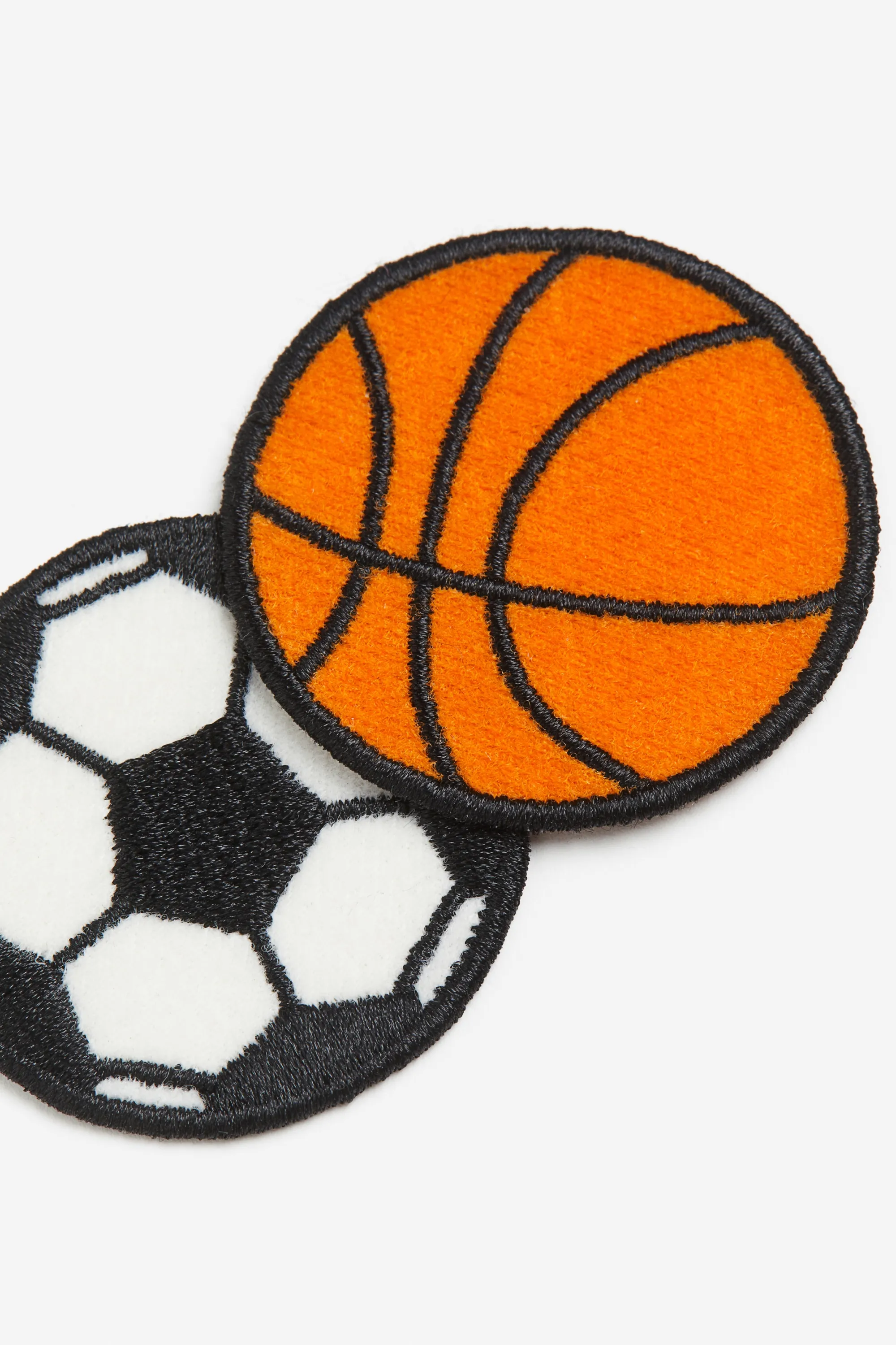 Lot de 2 patchs de réparation à motif sportif - Orange/basket