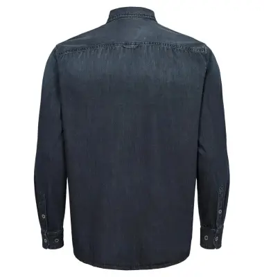 ALL SIZE CHEMISE JEANS Bleu Foncé SPECIAL GRANDE LONGUEUR — photo 3