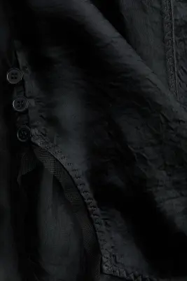 Top en acétate avec bords à cru - Noir — photo 4