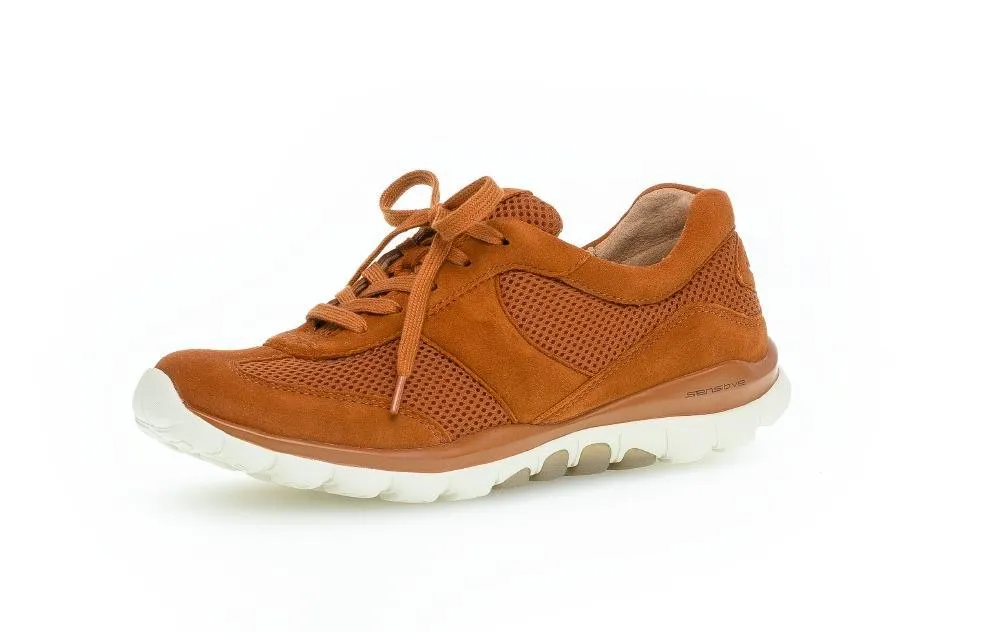Baskets Gabor 56.966.42 Marron - Daim Lacets Zip Rollingsoft Grande Pointure Femme